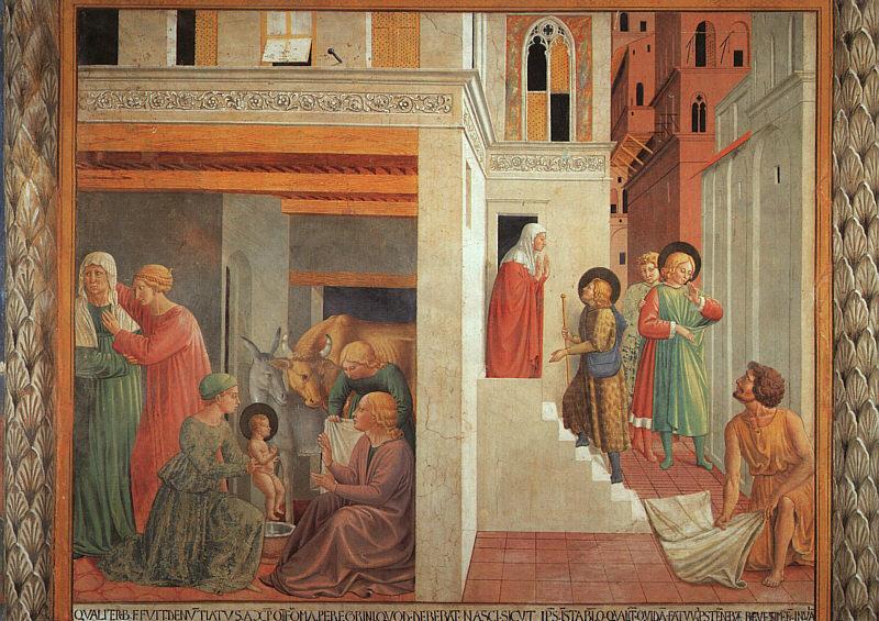 Benozzo Gozzoli The Birth of St.Francis and Homage of the Simple Man oil painting image